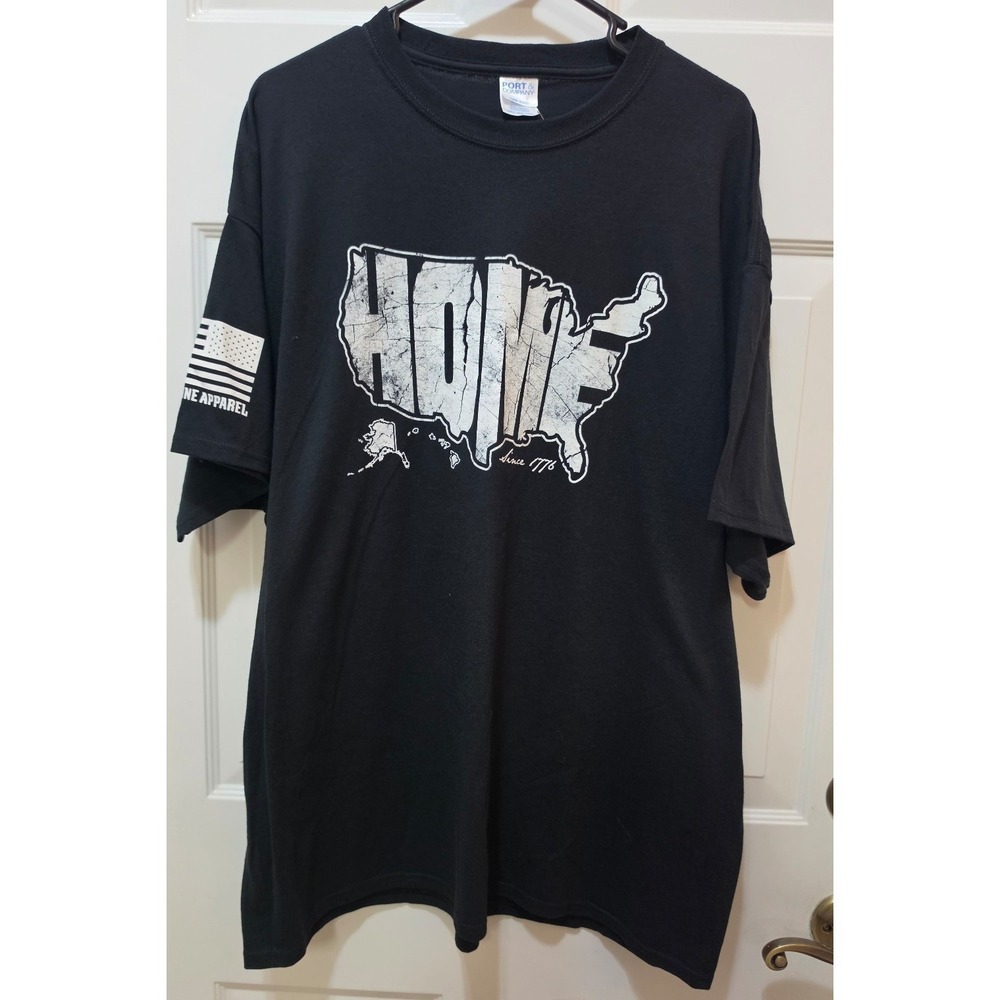 Nine Line Apparel Home Since 1776 USA Map Graphic T-Shirt Black Mens 2XL